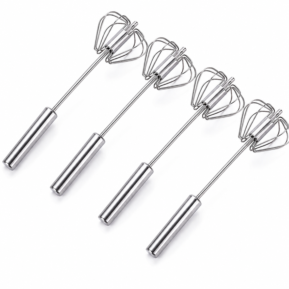 👩🍳 BEGINNER DEAL🥚 2-Pack Hand-Push Rotary Whisk – Press, Spin & Mix with Ease