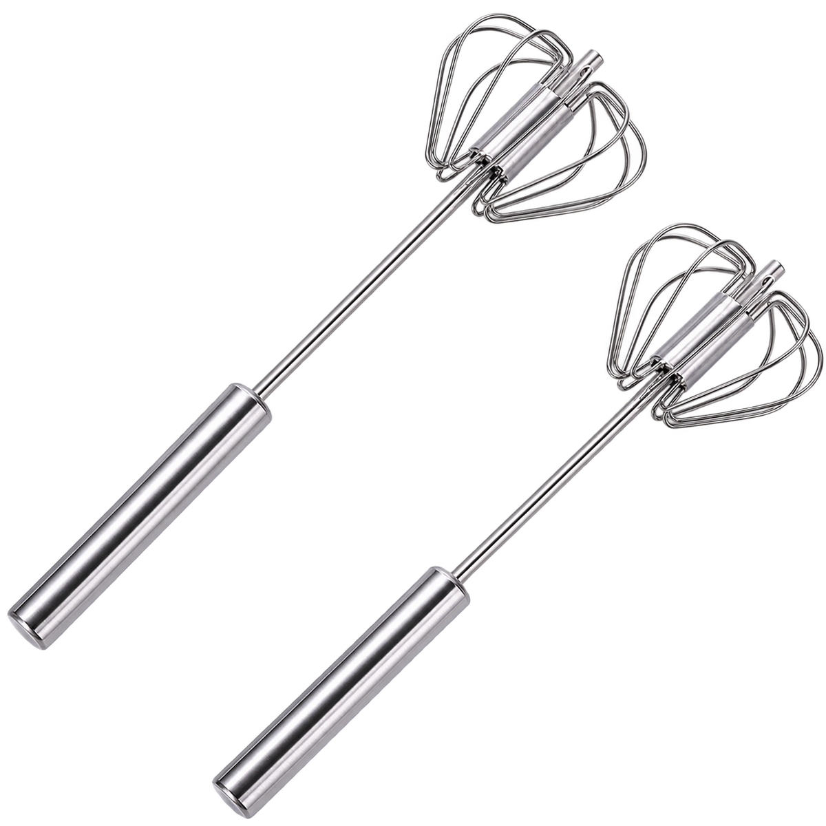 👩‍🍳 BEGINNER DEAL🥚 2-Pack Hand-Push Rotary Whisk – Press, Spin & Mix with Ease