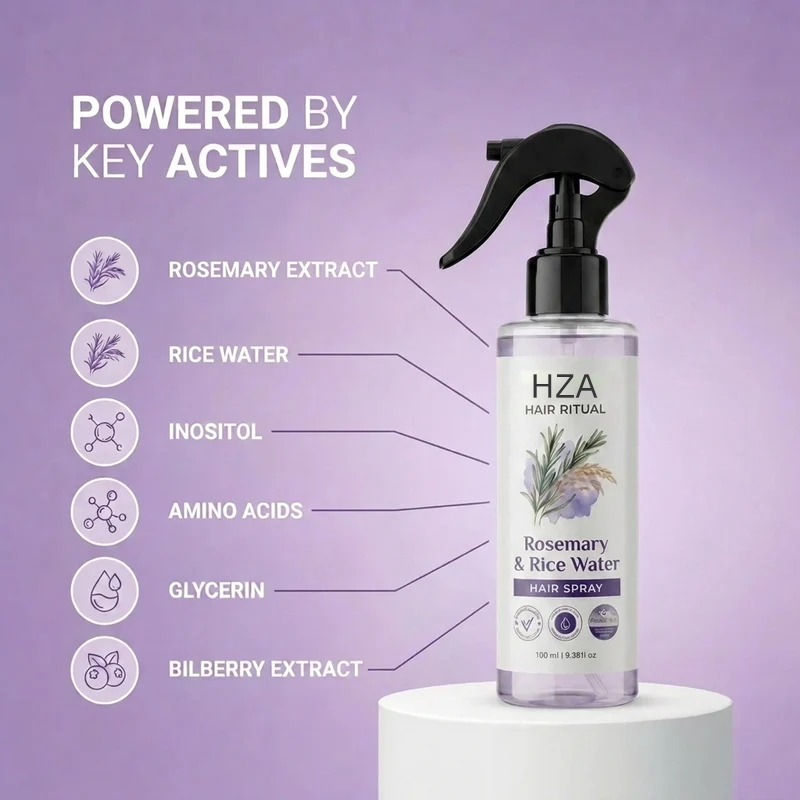 Rosemary + Rice Water Spray