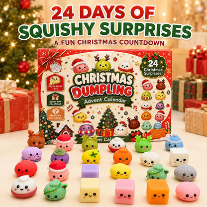 2026 Christmas Advent Calendar, 24‑Day Kawaii Dumpling Surprise Countdown Set, Christmas Holiday Gift for Girls/Boys