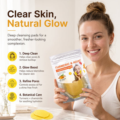 Turmeric & Kojic Acid Cleansing Pads,20pcs💛