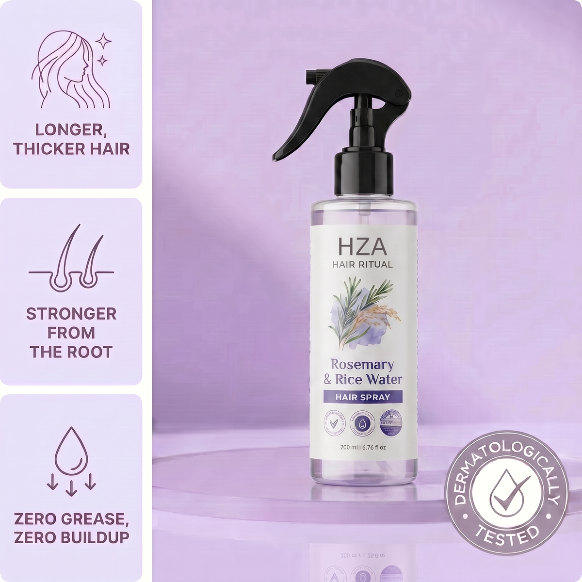Rosemary + Rice Water Spray