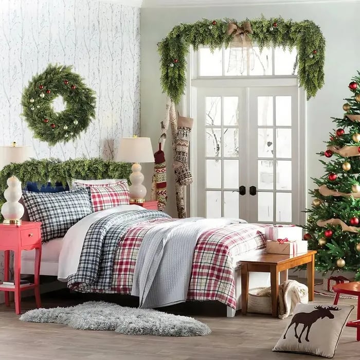 🎄 6ft Real Touch Artificial Cedar Garland | Lifelike Winter Pine Greenery for Christmas Mantle, Table & Wall Decor