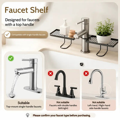 Carbon Steel Bathroom Organizer,Minimalist Moisture-Proof Anti-Mold Bathroom Shelf for Skincare