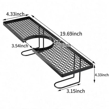 Carbon Steel Bathroom Organizer,Minimalist Moisture-Proof Anti-Mold Bathroom Shelf for Skincare